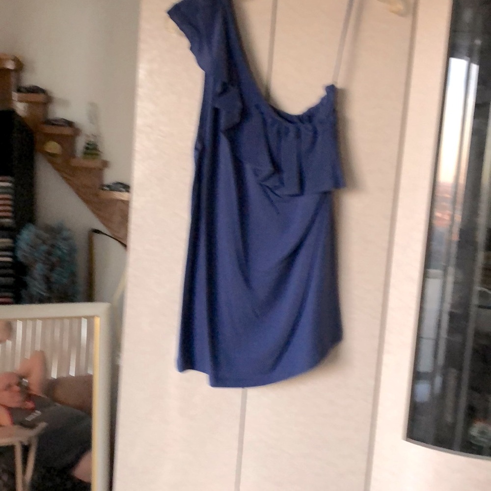Blue one shoulder